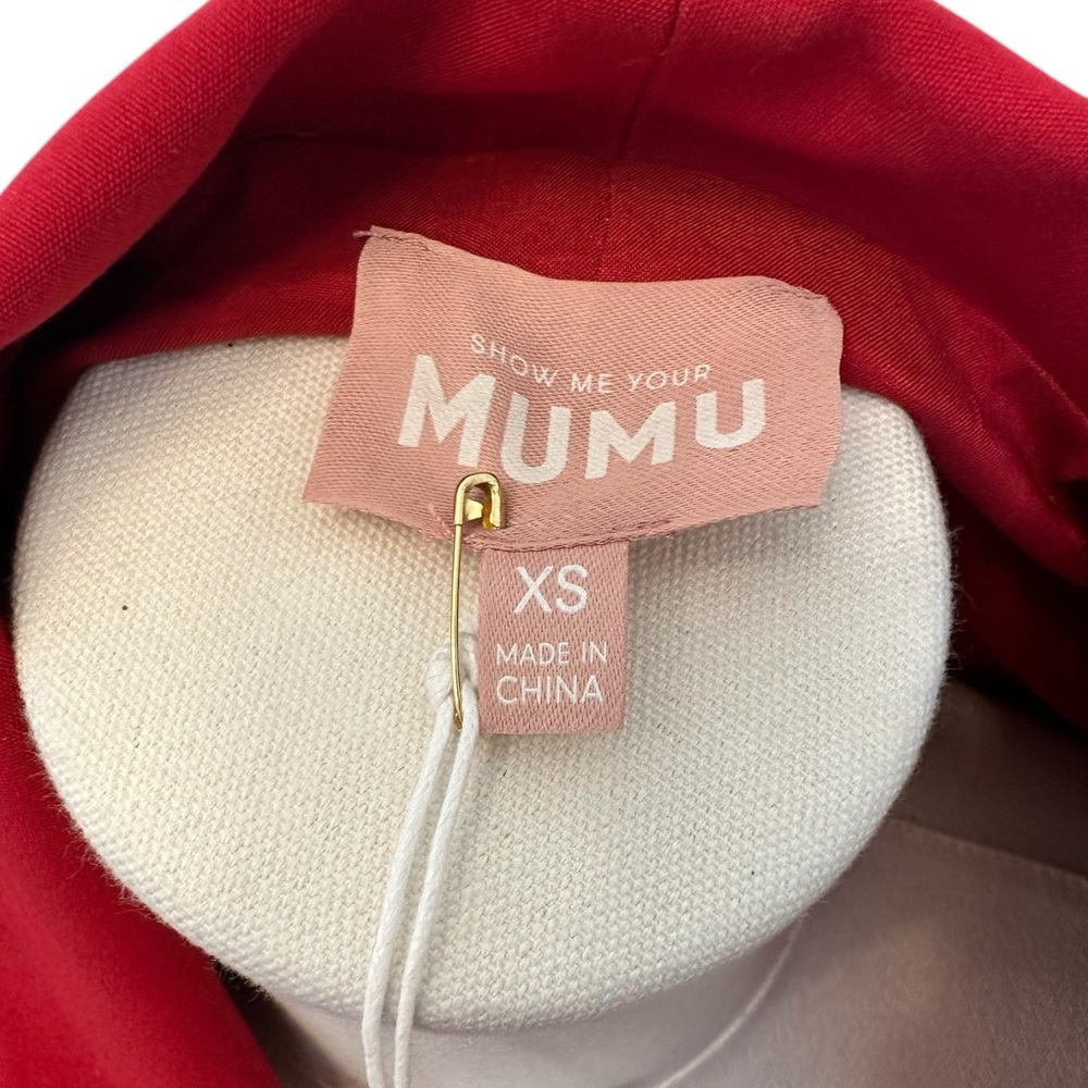 SHOW ME YOUR MUMU Red Suiting Major Blazer Women Size XS Small $188 MSRP NWT - Picture 9 of 14